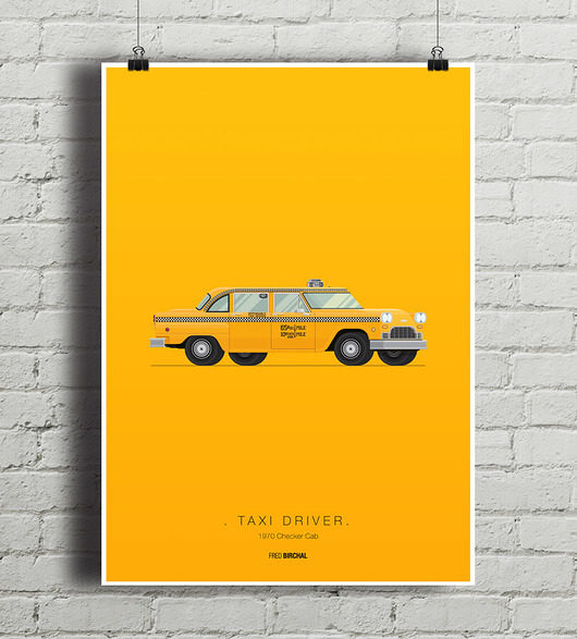 Plakat Taxi Driver - Checker Cab  minimalmill
