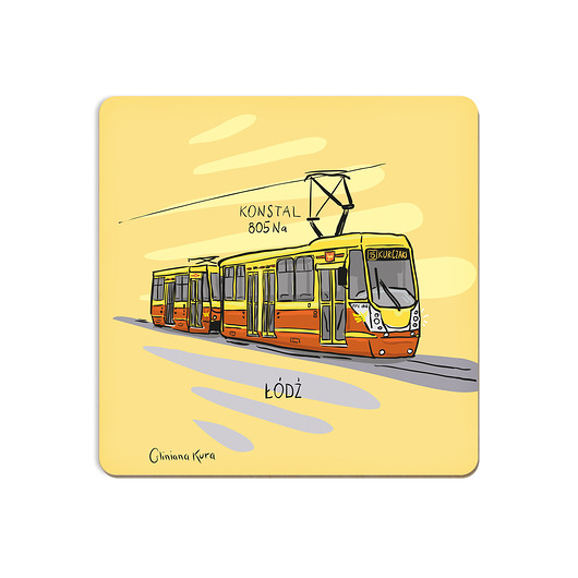 podkładki do kuchni Podkładka pod kubek Łódź Tramwaj Woltan