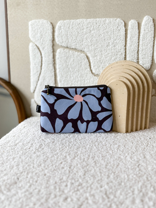portfele damskie Card holder portfel margaretka błękit