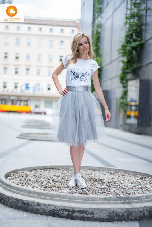 Spódnica tiulowa Light Grey odCZAPY odCZAPY