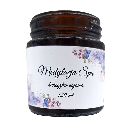świeczniki i świece Świeca Sojowa Medytacja Spa Ręcznie Robiona 120ml Drewniany Knot
