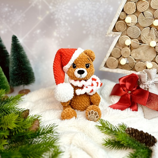 misie i maskotki Świąteczny miś - 2 kolory