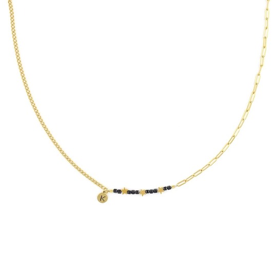 chokery Baby Bestseller! Naszyjnik z gwiazdkami - czarny Spinel