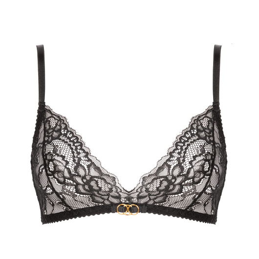 biustonosze damskie Koronkowa braletka Black Rose