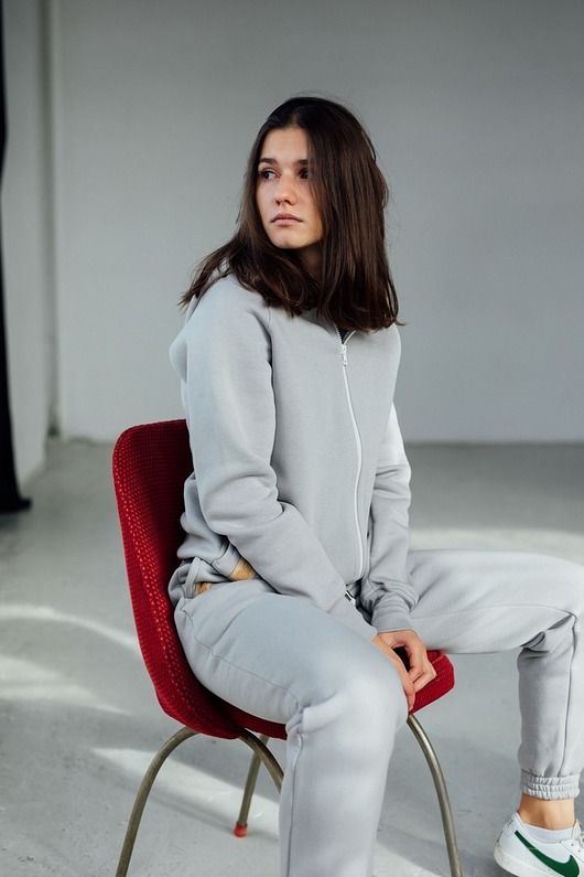 bluza z kapturem damska Bluza DAMSKA SZARA