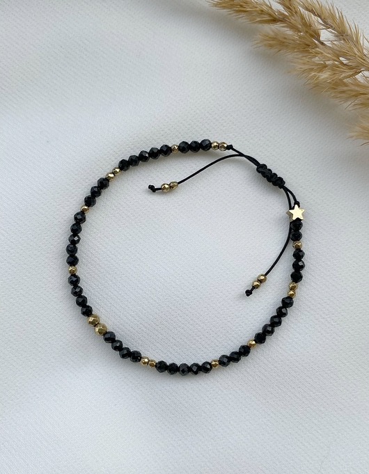 bransoletki z kamieni naturalnych Bransoletka ochrony - Czarny Turmalin