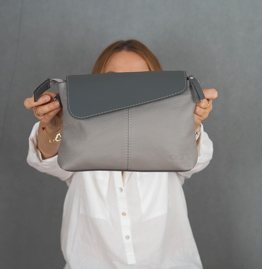 torby na ramię Torebka listonoszka Vicky - szara crossbody bag