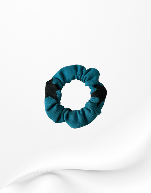 gumki do włosów Scrunchie gumka frotka wąska gwiazdki morska