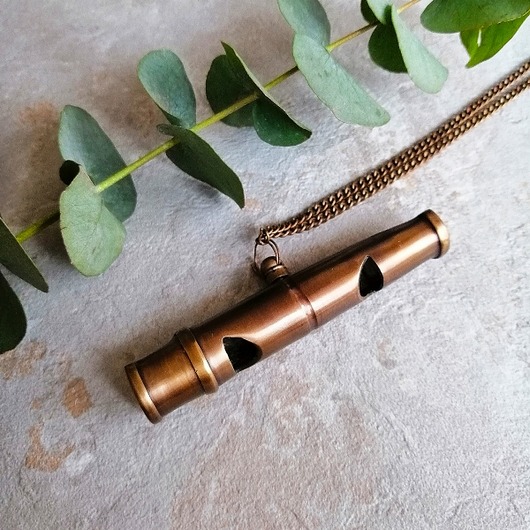 dodatki - różne Gwizdek kapitański duży BROWN - dwustronny