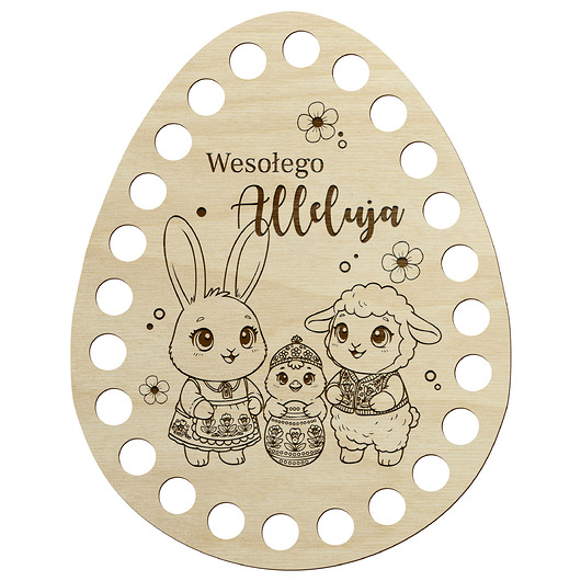 skrzynki, kufry i pudła Drewniane Jajko Pisanka Wielkanocna Baza Podstawa do Szydełkowania Makramy