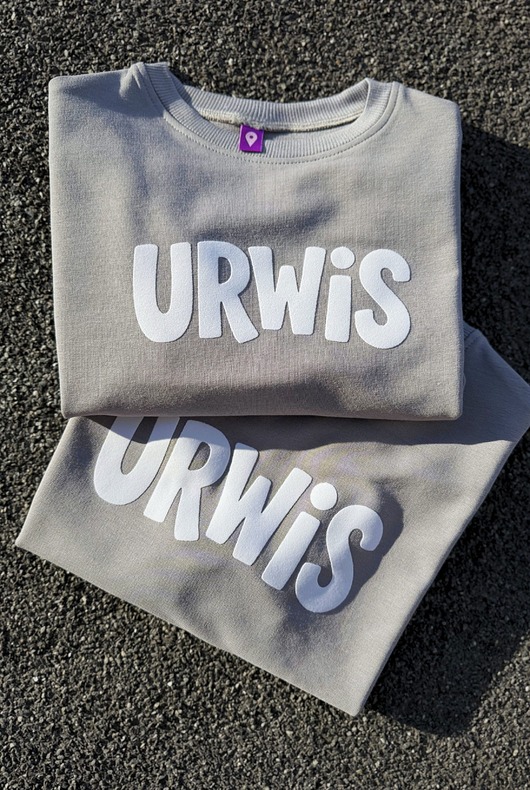 bluzy dla dziewczynki Bluza dziecięca URWIS - szara