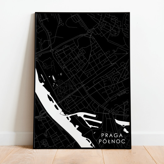 Mapa plakat - Praga Północ Mappy Maps