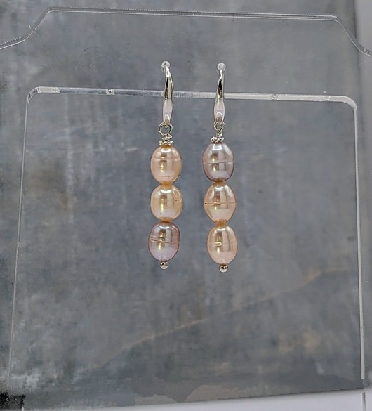 kolczyki srebrne Srebrne kolczyki z perłami