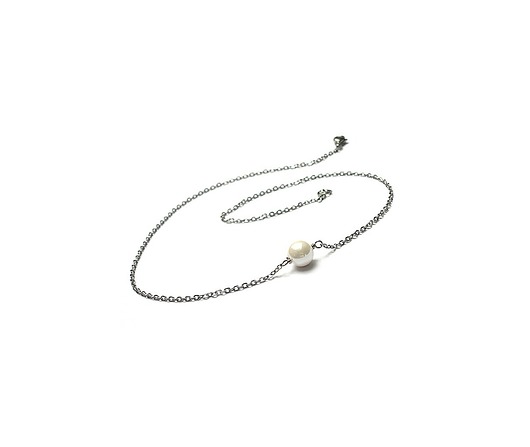 Alloys Collection - /one pearl/white/ -naszyjnik KiKa pracownia