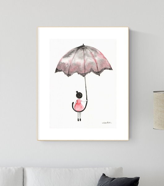 grafika 30X40 cm wykonana ręcznie MiniMalArt