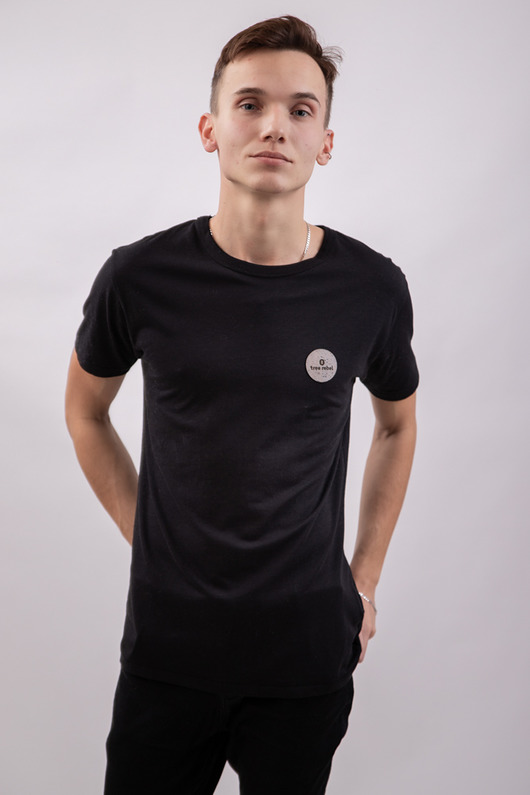t-shirty męskie Koszulka czarna z bambusa ekologiczna