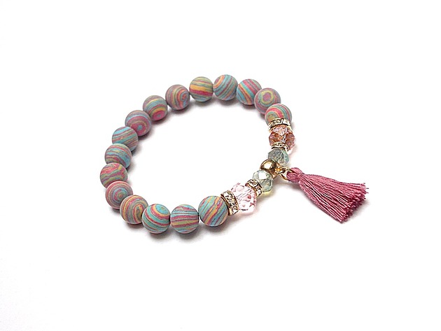 bransoletki z kamieni naturalnych Chwościk boho - Rainbow /09-10-22/