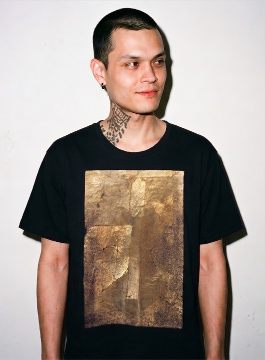 t-shirty męskie Black / gold sQ  tee