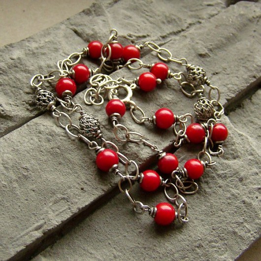 korale Korale z ażurem - naszyjnik