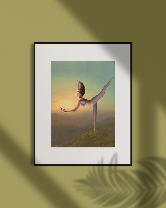 plakaty Kolaż, plakat dekoracyjny JOGOWY PORANEK