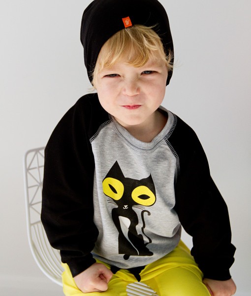 big black cat blouse Puszek