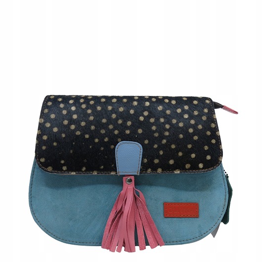 torby na ramię Torebka damska klasyczna na ramię skórzana zamszowa klapka wzór eko OLIVKA