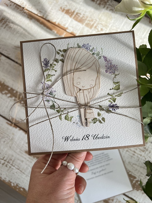 kartki scrapbooking Wyjątkowa ręcznie robiona kartka na 18-ste urodziny, osiemnastka, pomysł na p
