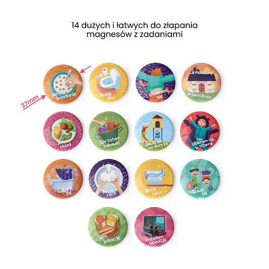 gry edukacyjne dla dzieci Zestaw magnesów z zadaniami dla przedszkolaka do PlanDniownika