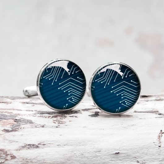 spinki do mankietów SPINKI DO MANKIETÓW- elektronika układ scalony