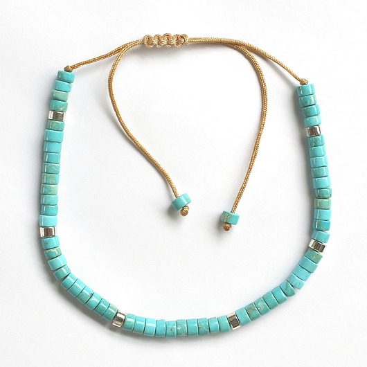 bransoletki z kamieni naturalnych Swoboda komunikacji - turkus