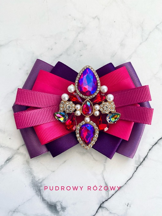 broszki Brosza z kryształami w kolorze różowym  kameleon  New