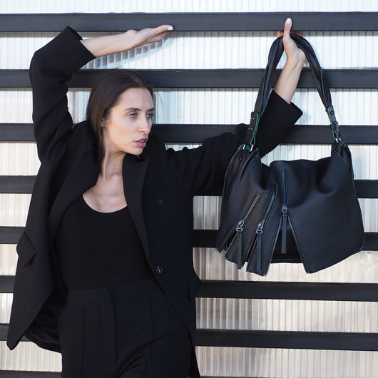 torby na ramię Duża torba skórzana. Zestaw ROCK AND ROLL