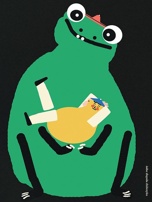 Żaba złapała Chińczyka / Poster 40x30 Galeria LueLue