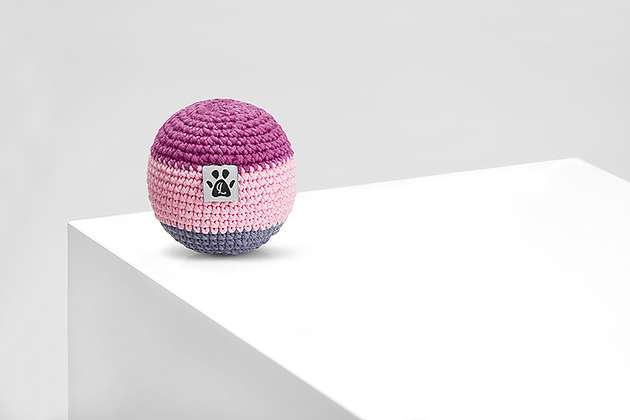 Organiczna piłka dla psa RAINBOW pink Lillabel Pet Brand