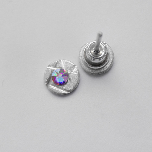 kolczyki z kamieniami Kolczyki OKRĄG