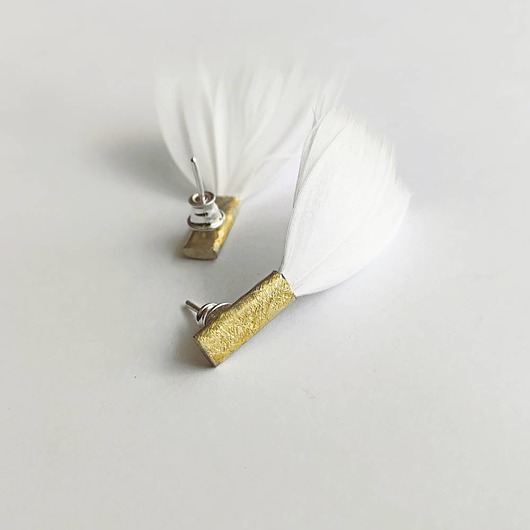 kolczyki z piórami PIÓRKO kolczyki