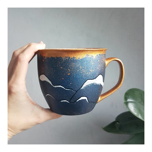 Kubek Baryłka "Góry Złotą Nocą" Little Bee Craft