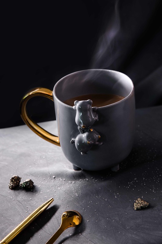 kubki Złoty Kubek z Misiami szary