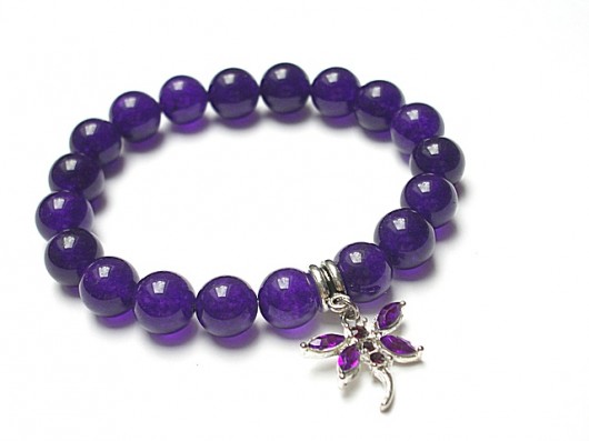 Dragonfly violet -  bransoletka KiKa pracownia