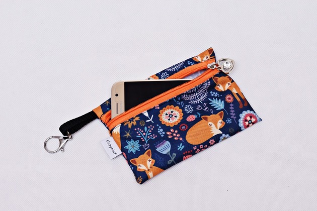 Etui saszetka na telefon, klucze wodoodporne lisek Uszyciuch