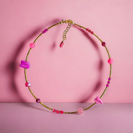chokery Naszyjnik PINK : choker : summer collection :: RÓŻOWY NASZYJNIK