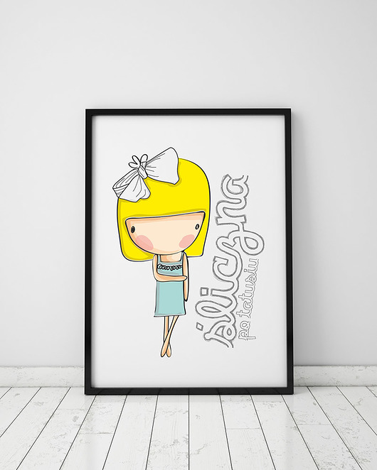 plakat. śliczna po tatusiu (format A3) Love Life and Forest