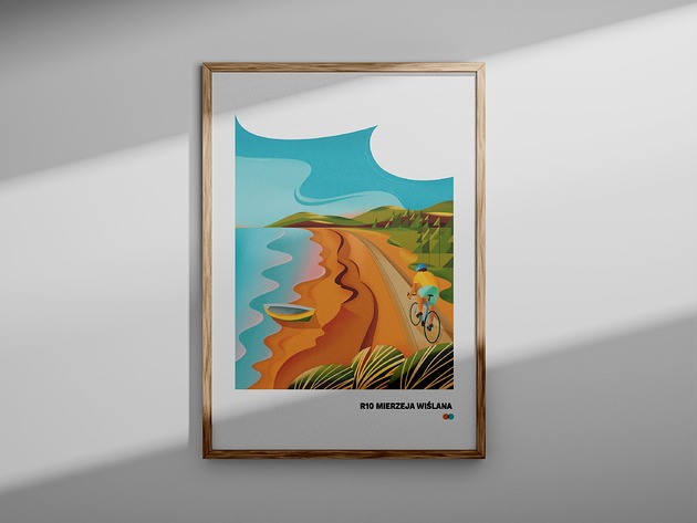 plakaty Plakat Rowerowy  R10 Mierzeja Wiślana