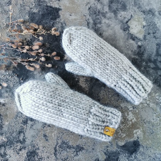 rękawiczki damskie WOOLY wełniane rękawiczki- szare