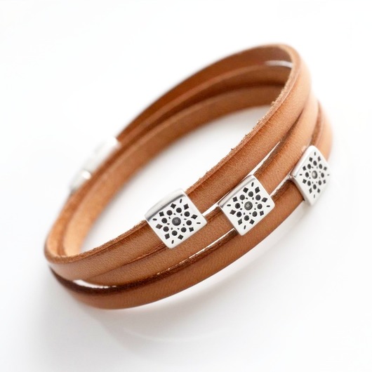 bransoletki skórzane Bransoletka damska skórzana naturalna