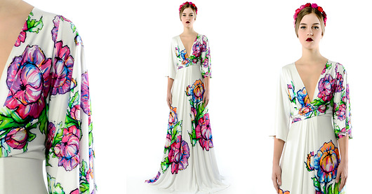 Magdalena Maxi Flower - sukienka milita nikonorov