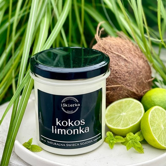 świece zapachowe KOKOS & LIMONKA świeca  sojowa  235 ml