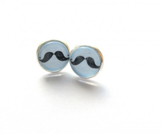 MOUSTACHE - kolczyki sztyfty by Matusevic
