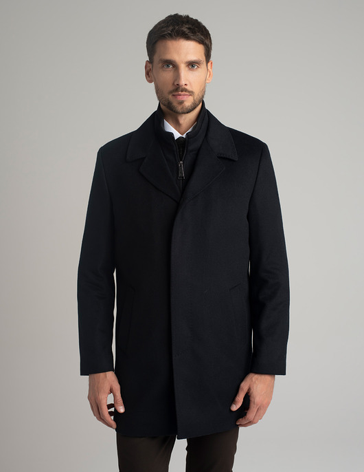 płaszcze i kurtki męskie Wełniany płaszcz serre granatowy