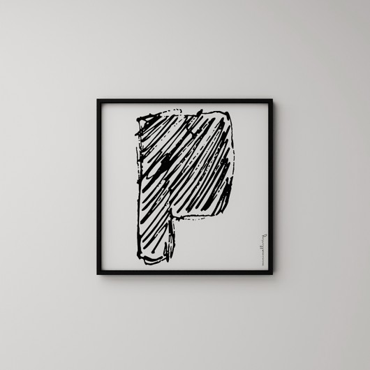 LITERA &quot;P&quot;  - grafika 50x50 MINIMALLIVING